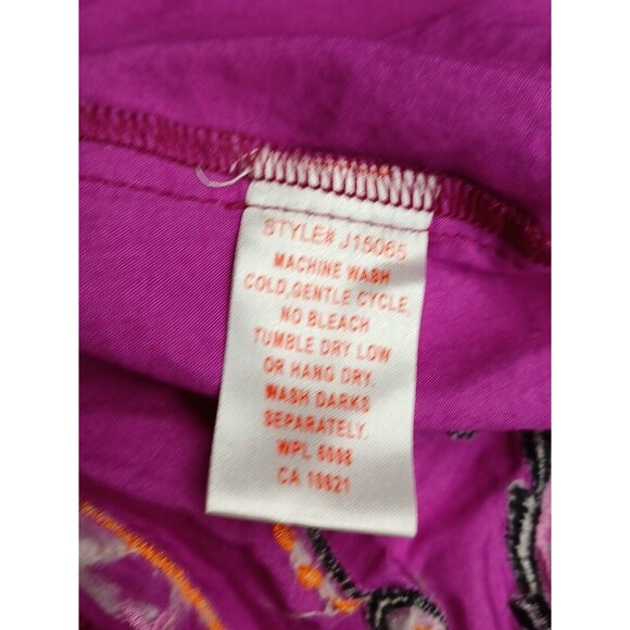 Panhandle Slim Top Girl Floral Embroidered Purple Spaghetti Straps Tank Top L - Picture 9 of 10